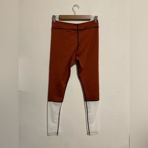 Women's Two-Tone Rust and White Performance Joggers